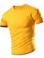 お買い得  メンズカジュアルTシャツ-男性用 Tシャツ 平織り ラウンドネック ストリート 祝日 半袖 衣類 ファッション カジュアル 快適