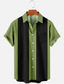 Χαμηλού Κόστους ανδρικά πουκάμισα casual-Ανδρικά Πουκάμισο μπόουλινγκ Καλοκαιρινό πουκάμισο Πουκάμισο Camp Συνδυασμός Χρωμάτων Γραφικά Σχέδια Απορρίπτω Μαύρο Πράσινο Ανοικτό Βαθυγάλαζο Καφέ Πράσινο του τριφυλλιού Καυτή σφράγιση