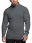 cheap Men&#039;s Pullover Sweater-Men&#039;s Sweater Pullover Sweater Jumper Waffle Knit Knitted Solid Color Stand Collar Basic Stylish Daily Holiday Clothing Apparel Winter Fall Black Khaki M L XL