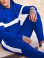 voordelige Hoodie-sets voor heren-Voor heren Trainingspak Truien instellen blauw Grijs Zwart Capuchon Kleurenblok Afdrukken 2-stuks Voorvak Sport &amp; Outdoor Casual Streetwear Streetwear Ontwerper Sportkleding Winter Herfst Kleding