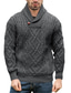 ieftine pulover pentru bărbați-Bărbați Pulover Pulover pulover Striat Tricotat Decupată Tricotat Culoare solidă În V De Bază Stilat În aer liber Zilnic Îmbrăcăminte Iarnă Toamnă Negru Albastru piscină M L XL / Bumbac / Manșon Lung