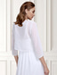 cheap Wedding Guest Wraps-Shawls Bolero Ladies Elegant Casual Daily 3/4 Length Sleeve Chiffon Wedding Guest Wraps With Pure Color For Wedding Spring &amp; Summer dress to impress 2025