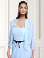 cheap Wedding Guest Wraps-Shawls Bolero Ladies Elegant Casual Daily 3/4 Length Sleeve Chiffon Wedding Guest Wraps With Pure Color For Wedding Spring &amp; Summer dress to impress 2025