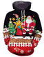 voordelige 3D-hoodies voor heren-Voor heren Uniseks Trui met capuchon Rood Capuchon Kerstman Grafische prints Afdrukken Kerstmis Dagelijks Sport 3D-afdrukken Streetwear Ontwerper Casual Lente &amp; Herfst Kleding Hoodies Sweatshirts