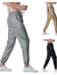 abordables pantalones casuales-Hombre Persona que practica jogging Pantalones Pantalones casuales Pantalones de lentejuelas Correa Cintura elástica Cuadrícula / Cuadros Ligero Fiesta Club nocturno Luces de discoteca Moda Ropa de