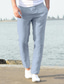 abordables Pantalones de lino-Hombre Pantalones de lino Pantalones de playa Negro Blanco Azul Piscina M L XL