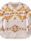 ieftine pulover pentru bărbați-Bărbați Pulover Wrap Săritor Croșetat Tricotat Floral Dungi Floral În V Casual Moale În aer liber Zilnic Primăvară Vară Caisă M L XL / Iarnă / Manșon Lung