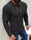 cheap Men&#039;s Pullover Sweater-Men&#039;s Sweater Pullover Sweater jumper Ribbed Knit Cropped Knitted Solid Color Crew Neck Basic Stylish Outdoor Daily Clothing Apparel Fall Winter Red Gray S M L / Cotton / Long Sleeve / Long Sleeve