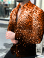 billige Skjorter med tryk til mænd-Herre Skjorte Grafisk skjorte 3D Stjernebillede Aftæpning Lyserød Rød Blå Lilla Guld 3D-udskrivning udendørs Gade Langærmet Trykt mønster Knap ned Tøj Mode Designer Afslappet Åndbart