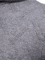 Недорогие мужской пуловер-свитер-Муж. Вязаная ткань Пуловер Свитер Свитер с капюшоном Рельефный узор Вязать Укороченный Трикотаж Сплошной цвет Капюшон Классический Стиль на открытом воздухе Повседневные Одежда Зима Осень