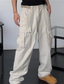 cheap Cargo Pants-Men&#039;s Cargo Pants Trousers Multi Pocket Straight Leg Plain Comfort Breathable Casual Daily Streetwear Cotton Blend Sports Fashion Black Beige Micro-elastic