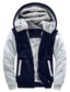 cheap Basic Hoodie Sweatshirts-Men&#039;s Zip Hoodie Jacket Zipper Winter Fleece  warm thicken fleece sherpa lined zip up hoodie heavyweight jacket(l,navy-red)