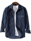 billiga Vardagsskjortor-Herr Flanellskjorta Manchesterskjorta Ensfärgat Nedvikt Blå Gata Dagligen Långärmad Button-Down Kläder Mode Ledigt Bekväm