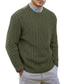 ieftine pulover pentru bărbați-Bărbați Pulover Pulover pulover Striat Tricotat Decupată Tricotat Culoare solidă Stil Nautic De Bază Stilat În aer liber Zilnic Îmbrăcăminte Iarnă Toamnă Negru Albastru piscină M L XL / Bumbac