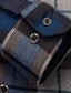 cheap Overshirts-Men&#039;s Flannel Shirt Shirt Jacket Shacket Shirt Lattice Classic Collar Blue Casual Daily Long Sleeve Clothing Apparel Business Casual