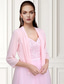 cheap Wedding Guest Wraps-Shawls Bolero Ladies Elegant Casual Daily 3/4 Length Sleeve Chiffon Wedding Guest Wraps With Pure Color For Wedding Spring &amp; Summer dress to impress 2025