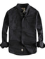 Χαμηλού Κόστους Casual (Καθημερινά) Πουκάμισα-Ανδρικά Φανέλα πουκάμισο Μακρυμάνικο Συμπαγές Χρώμα Απορρίπτω Μαύρο Δρόμος Καθημερινά Κουμπί-Κάτω Ρούχα Μοντέρνα Καθημερινό Άνετο