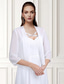 cheap Wedding Guest Wraps-Shawls Bolero Ladies Elegant Casual Daily 3/4 Length Sleeve Chiffon Wedding Guest Wraps With Pure Color For Wedding Spring &amp; Summer dress to impress 2025