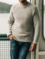cheap Men&#039;s Pullover Sweater-Men&#039;s Sweater Pullover Sweater Ribbed Knit Cropped Knitted Solid Color Crew Neck Basic Stylish Outdoor Daily Clothing Apparel Winter Fall Black Army Green S M L / Cotton / Long Sleeve / Weekend