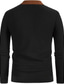 cheap Long Sleeve Polo-Men&#039;s Collar Polo Shirt Knit Polo Sweater T shirt Tee Shirt Muscle Long Sleeve Black Striped Tribal Classic Collar Outdoor Home Clothing Clothes Muscle
