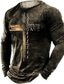 Χαμηλού Κόστους Ανδρικά 3D T-shirts-Ανδρικά Μπλουζάκι Γραφικά μπλουζάκια ταλαιπωρημένο μπλουζάκι Σταυρός Ναΐτη Γραφικά Σχέδια Cruce Στρογγυλή Ψηλή Λαιμόκοψη Μαύρο Ρουμπίνι Καφέ Πράσινο του τριφυλλιού Ασημί / Μαύρο 3D εκτύπωση