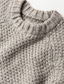 Недорогие мужской пуловер-свитер-Муж. Вязаная ткань Пуловер Свитер Рельефный узор Вязать Укороченный Трикотаж Сплошной цвет Вырез под горло Классический Стиль на открытом воздухе Повседневные Одежда Зима Осень Черный Военно-зеленный