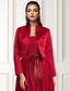 cheap Wedding Guest Wraps-Solid Coats / Jackets Satin Wedding / Party Evening / Casual Wedding Guest Wraps / Bolero With Draping / Solid dress to impress 2025