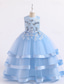 cheap Party Dresses-Kids Girls&#039; Dress Solid Colored Sleeveless Wedding Party Princess Beautiful Cotton A Line Dress Summer Spring 3-12 Years bule Cameo brown White