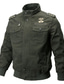 זול ג&#039;קטים ומעילים לגברים-בגדי ריקוד גברים חולצת מטען אחיד צווארון עגול קצר שחור ירוק צבא חאקי שרוול ארוך קזו&#039;אל צמרות כותנה ספורט קלסי