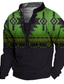 voordelige 3D-hoodies voor heren-Voor heren Uniseks Sweatshirt Stoppen Groen blauw Rood Bruin Opstaande boord Geometrisch Kleurenblok Grafische prints Afdrukken Casual Dagelijks Sport 3D-afdrukken Streetwear Ontwerper Casual Lente