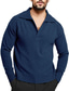Недорогие мужской пуловер-свитер-Муж. Вязаная ткань Пуловер Свитер Рельефный узор Вязать Укороченный Трикотаж Сплошной цвет V-образный вырез Классический Стиль на открытом воздухе Повседневные Одежда Зима Осень Черный Синий M L XL