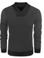 cheap Men&#039;s Pullover Sweater-Men&#039;s Sweater Pullover Sweater Ribbed Knit Cropped Knitted Color Block V Neck Basic Stylish Outdoor Daily Clothing Apparel Winter Fall Green Black S M L / Cotton / Long Sleeve / Weekend / Long Sleeve