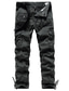 cheap Cargo Pants-Men&#039;s Cargo Pants Trousers Multi Pocket Straight Leg Tie Dye Camouflage Full Length Cotton Black camouflage Army green camouflage Micro-elastic / Spring / Fall