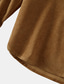 billiga Vardagsskjortor-herr flanellskjorta enfärgad turndown gata dagligen button-down långärmade toppar ledigt mode bekväm vit armégrön brun/strand