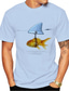 preiswerte T-Shirts für Herren mit 3D-Druck-Herren T-Shirt gemustert Fisch Tier Rundhals Kurzarm weiß täglich Urlaubsdruck Tops lässig süß Sommer lustige T-Shirts