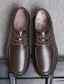 voordelige Herenlaarzen-Voor heren Schoenen Laarzen Leer Vintage Casual Brits Comfort Non-uitglijden Draag het bewijs Effen Wandelen Kurk Herfst Winter / Kuitlaarzen