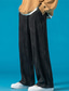 abordables pantalons décontractés-Homme Pantalon Pantalons décontractés Cordon Taille elastique Pantalon de Yoga Fluide Couleur unie Confort Respirable Casual du quotidien Vêtement de rue Mélange de Coton Sportif Mode Noir Gris
