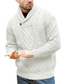 ieftine pulover pentru bărbați-Bărbați Pulover Pulover pulover Striat Tricotat Decupată Tricotat Culoare solidă În V De Bază Stilat În aer liber Zilnic Îmbrăcăminte Iarnă Toamnă Negru Albastru piscină M L XL / Bumbac / Manșon Lung