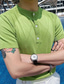 abordables jersey de punto tipo polo-Hombre POLO polo de punto Camiseta Camisa Tribal Cuello Barco Verde Trébol Exterior Hogar Tops
