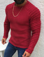cheap Men&#039;s Pullover Sweater-Men&#039;s Sweater Pullover Sweater jumper Ribbed Knit Cropped Knitted Solid Color Crew Neck Basic Stylish Outdoor Daily Clothing Apparel Fall Winter Red Gray S M L / Cotton / Long Sleeve / Long Sleeve