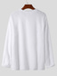 Χαμηλού Κόστους Ανδρικά μπλουζάκια casual-Ανδρικά Μπλουζάκι Μακρυμάνικο πουκάμισο Σκέτο Στρογγυλή Ψηλή Λαιμόκοψη Αργίες Διακοπές Μακρυμάνικο Ρούχα Ελαφριά Καθημερινό Άνετο