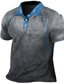 economico Polo 3D-Per uomo POLO Camicia da golf Golf Color Block Collo ripiegabile Blu Giallo Verde militare Cammello Stampa 3D Esterno Strada Maniche corte Bottone giù Stampa Abbigliamento Di tendenza Originale
