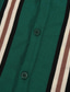 billiga stickad pikétröja-Herr POLO Shirt Stickad Polo T-shirt Skjorta Randig Stam Klassisk krage Grön Utomhus Hem Blast Muskel