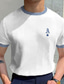 preiswerte Lässige T-Shirts für Herren-Herren T Shirt Hemd Stammes Rundhalsausschnitt Weiß Outdoor Heim Oberteile Büro Casual Klassisch Muskel