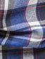 voordelige Casual overhemden-heren overhemd geruite kraag casual daily tops met lange mouwen casual blauw / zwart zwart + wit rood+marineblauw