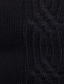 billiga tröja för män-Herr Tröja Pullover tröja Ribbad Sticka Beskuren Stickat Ensfärgat Polokrage Grundläggande Stylish Utomhus Dagligen Kläder Vinter Höst Svart Kaki S M L