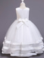 cheap Party Dresses-Kids Girls&#039; Dress Solid Colored Sleeveless Wedding Party Princess Beautiful Cotton A Line Dress Summer Spring 3-12 Years bule Cameo brown White