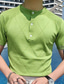 billiga stickad pikétröja-Herr POLO Shirt Stickad Polo T-shirt Skjorta Stam Rund hals Grön Utomhus Hem Blast
