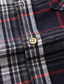 cheap Overshirts-Men&#039;s Flannel Shirt Shirt Jacket Shacket Shirt Plaid / Check Lattice Classic Collar Black / Red Black / White Blue Yellow Orange Casual Daily Long Sleeve Clothing Apparel Business Casual