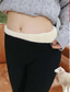 cheap Fleece Lined Leggings-Women&#039;s Normal Fleece Pants Tights Leggings Tights Casual / Sporty Athleisure Ankle-Length High Waist Plain Tummy Control Butt Lift Comfort Micro-elastic Yoga Weekend Black Navy Blue Light Grey Gray